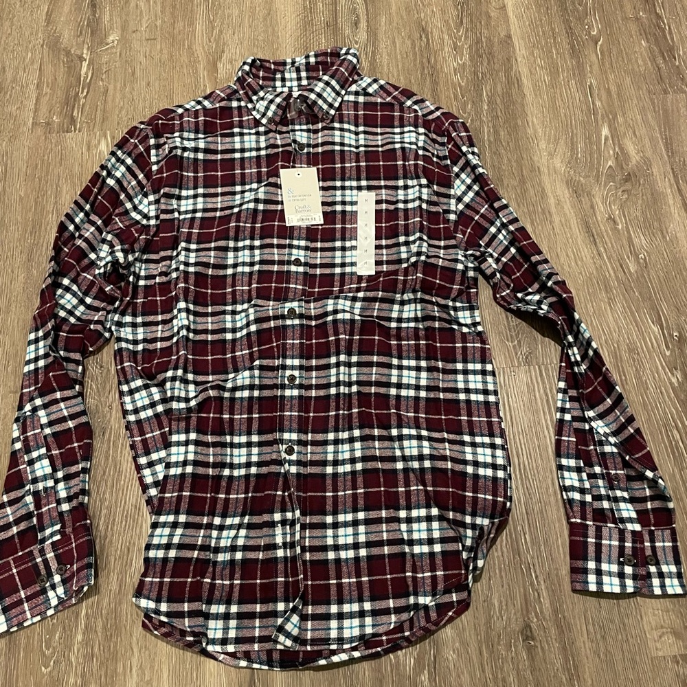 Croft and Barrow Flannel Deep Red